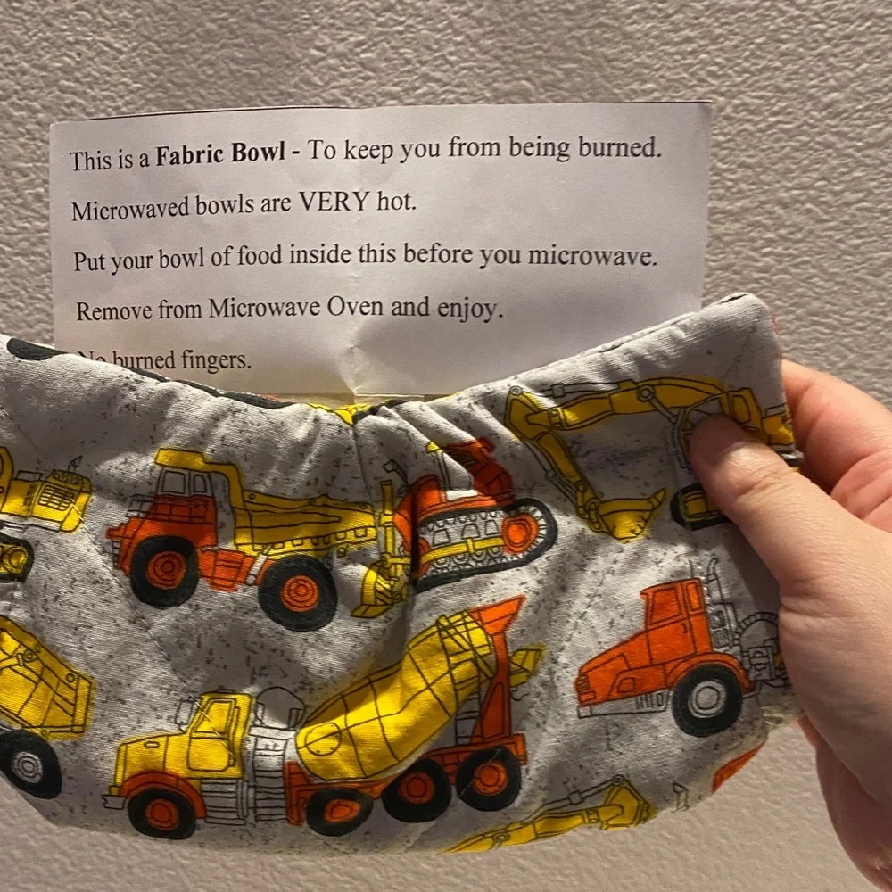 Construction Vehicle Fabric Bowl Holder
